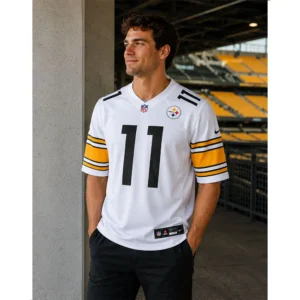 View For Michael Pittman Jr Steelers White Game Jersey