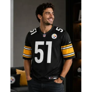 View For Nick Herbig Steelers Black Game Jersey
