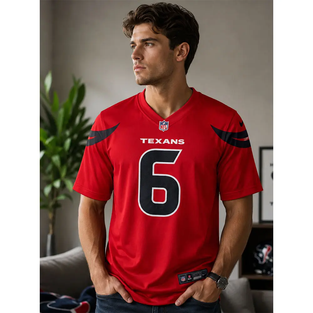 View For Reed Blankenship Houston Texans Red Game Jersey View For Reed Blankenship Houston Texans Red Game Jersey