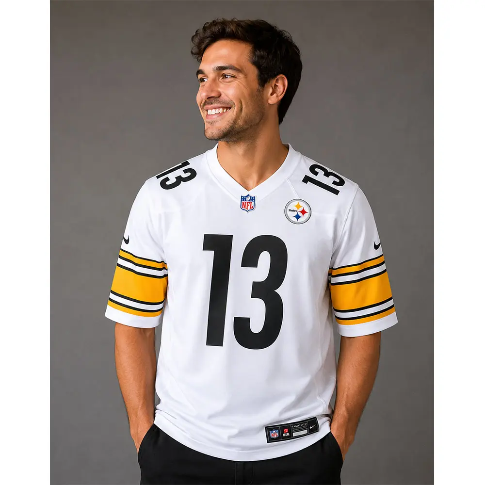 View For Rico Dowdle Steelers Team Game White Jersey View For Rico Dowdle Steelers Team Game White Jersey