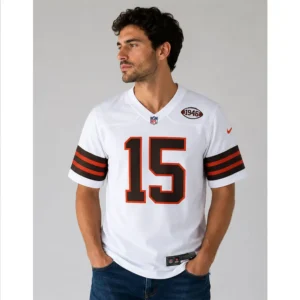 View For Taylen Green White Cleveland Browns Game Jersey