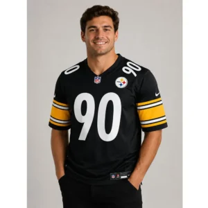 View For Tj Watt Steelers Black Game Jersey