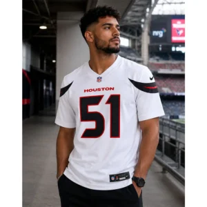 View For Will Anderson Jr. Texans White Game Jersey