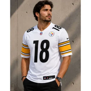View For Will Howard Pittsburgh Steelers White Game Jersey