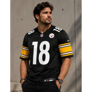 View For Will Howard Steelers Black Game Jersey