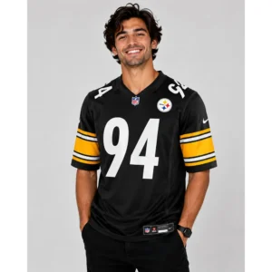 View For Yahya Black Steelers Team Game Black Jersey