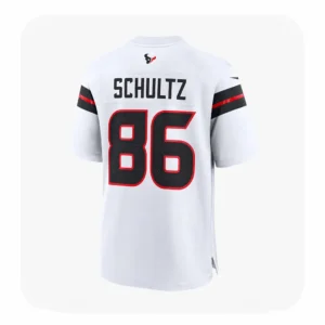 Back View For Dalton Schultz Texans White Game Jersey