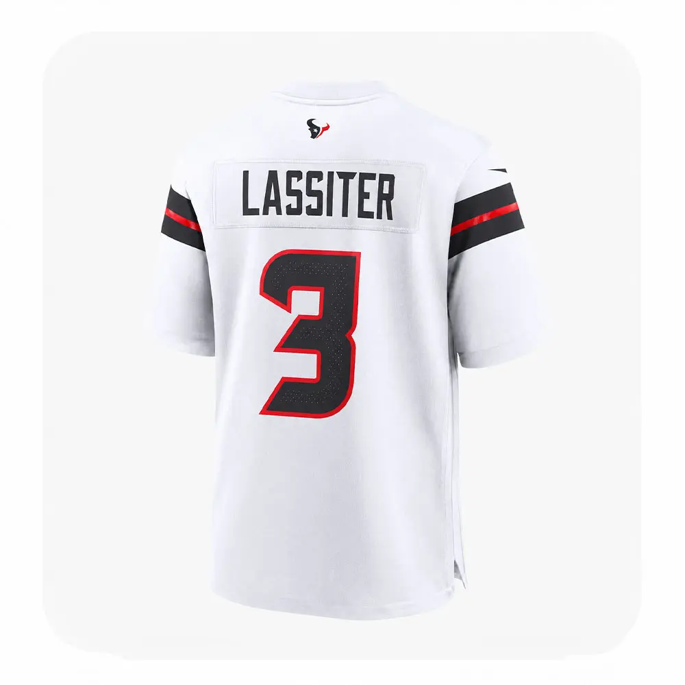 Back View For Kamari Lassiter Texans White Game Jersey Back View For Kamari Lassiter Texans White Game Jersey