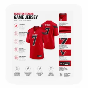 Details For C.J. Stroud Houston Texans Red Game Jersey