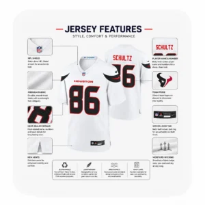 Details For Dalton Schultz Texans White Game Jersey