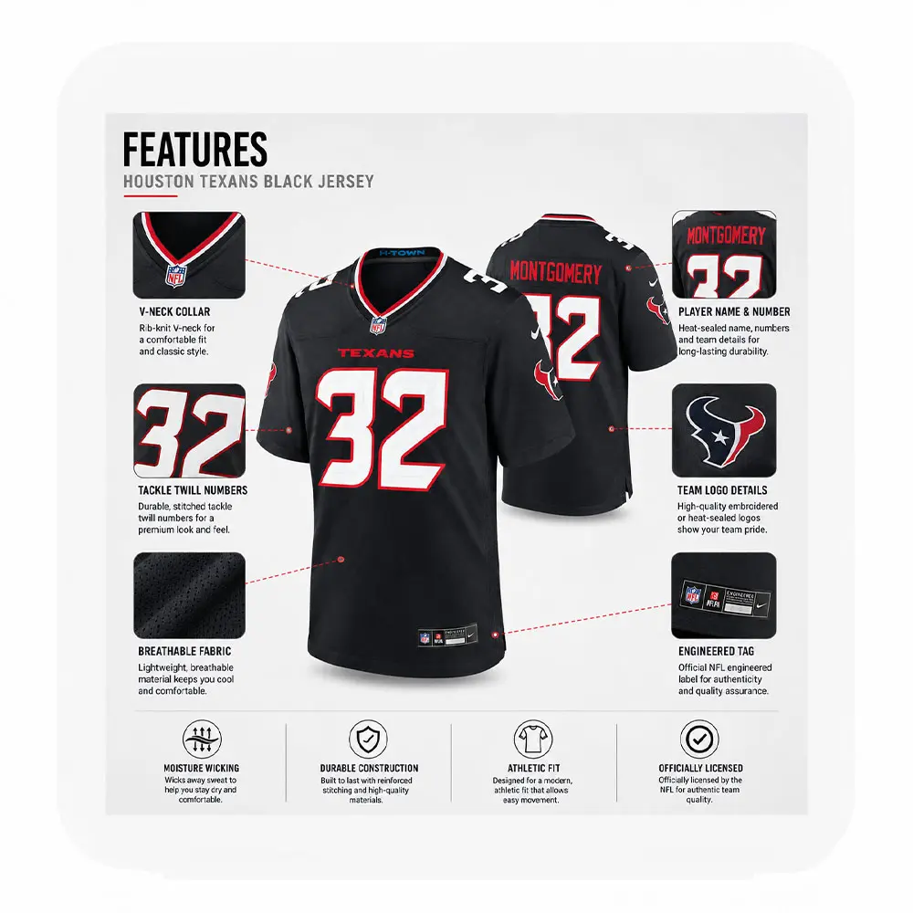 Details For David Montgomery Houston Texans Navy Game Jersey Details For David Montgomery Houston Texans Navy Game Jersey