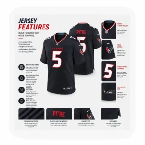 Details For Jalen Pitre Texans Game Navy Jersey