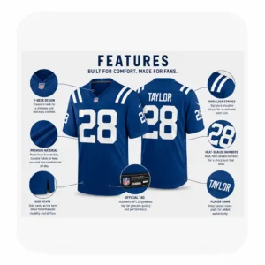 Details For Jonathan Taylor Indianapolis Colts Royal Game Jersey
