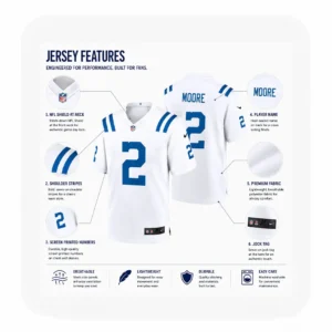Details For Josh Downs Indianapolis Colts White Game Jersey