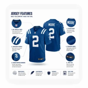 Details Josh Downs Indianapolis Colts Royal Game Jersey