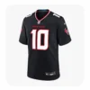 Front View For Davis Mills Texans Game Navy Jersey