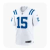 Front View For Riley Leonard Indianapolis Colts White Game Jersey
