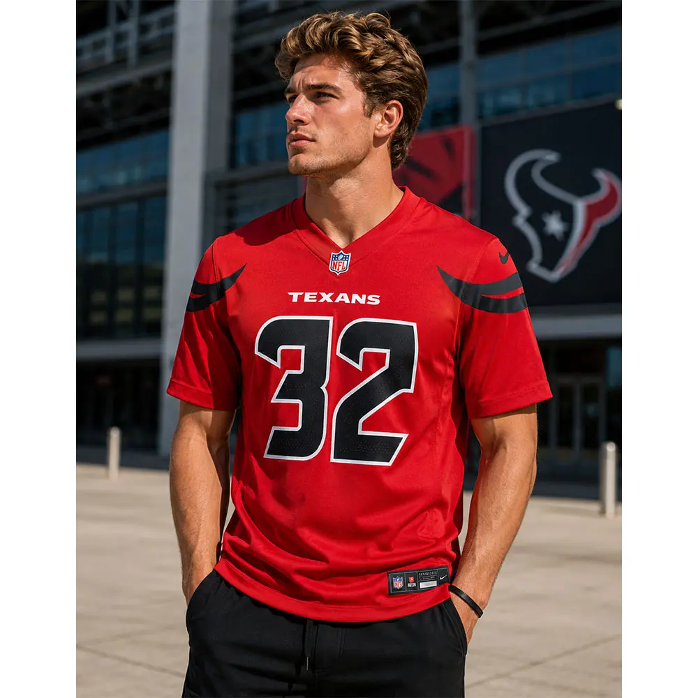 View For David Montgomery Red Houston Texans Game Jersey View For David Montgomery Red Houston Texans Game Jersey