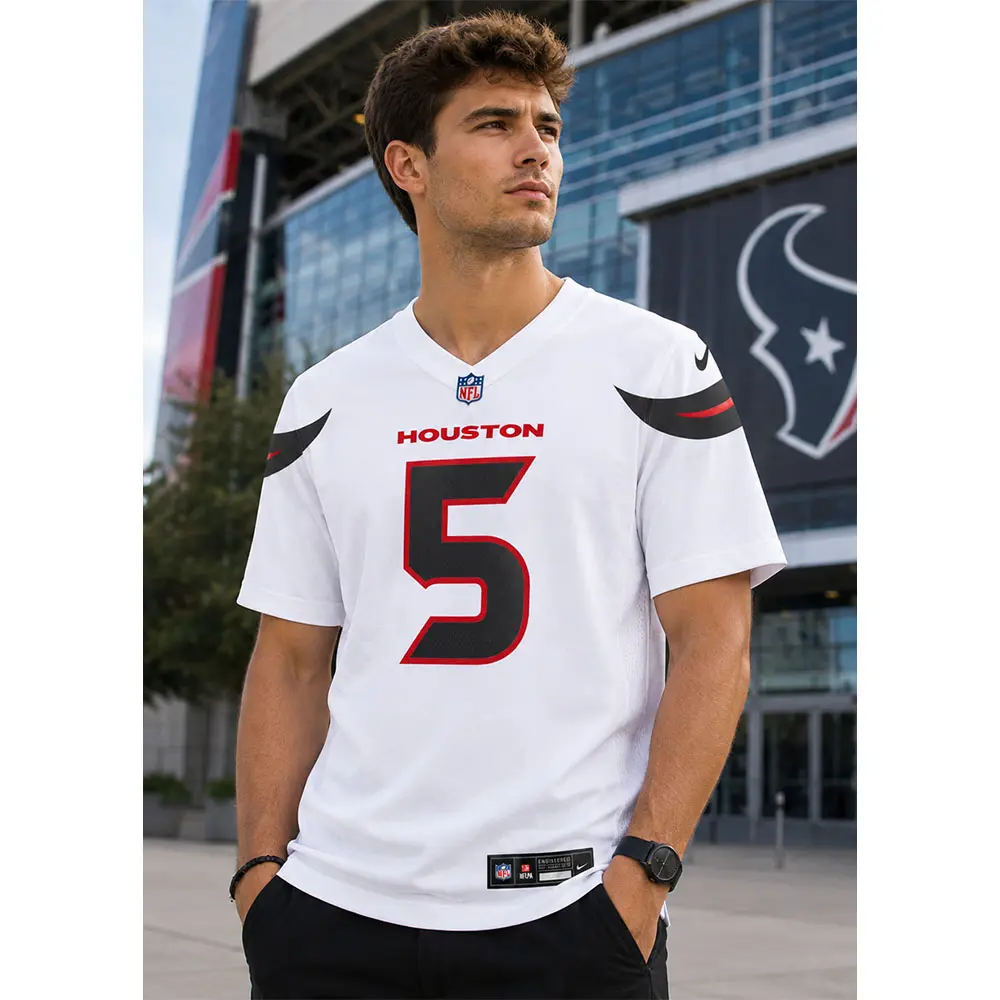 View For Jalen Pitre Houston Texans White Game Jersey View For Jalen Pitre Houston Texans White Game Jersey