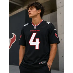 View For Woody Marks Houston Texans Navy Game Jersey