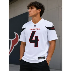 View For Woody Marks Texans White Game Jersey