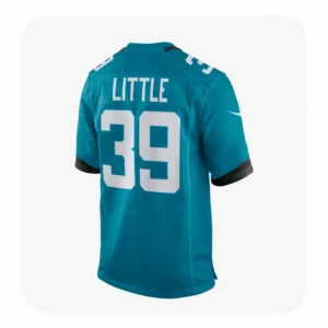 Back View For Cam Little Jacksonville Jaguars Game Teal Jersey