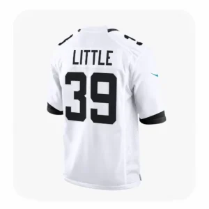 Back View For Cam Little Jacksonville Jaguars Game White Fan Jersey