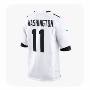 Back View For Parker Washington Jacksonville Jaguars White Game Jersey