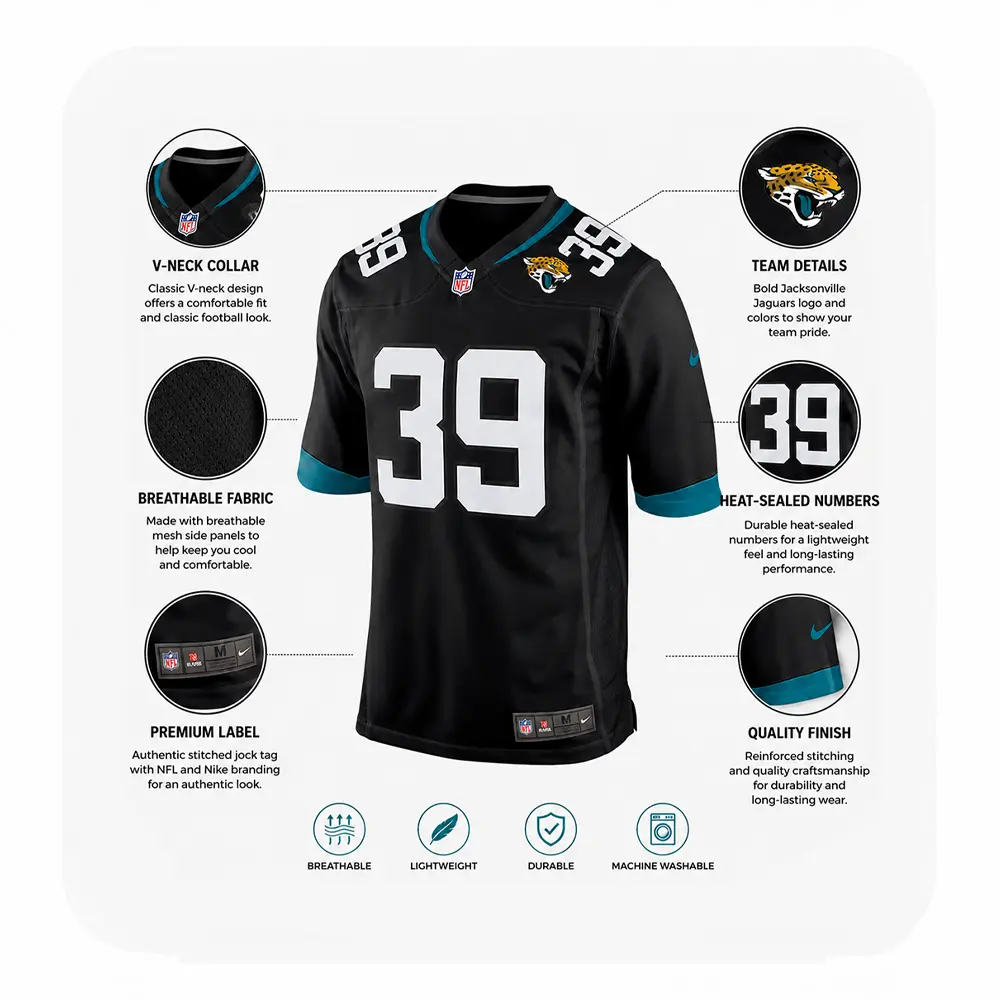 Details For Cam Little Jacksonville Jaguars Black Game Jersey Details For Cam Little Jacksonville Jaguars Black Game Jersey