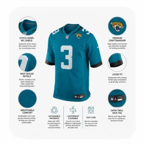Details For Jakobi Meyers Jacksonville Jaguars Game Teal Jersey