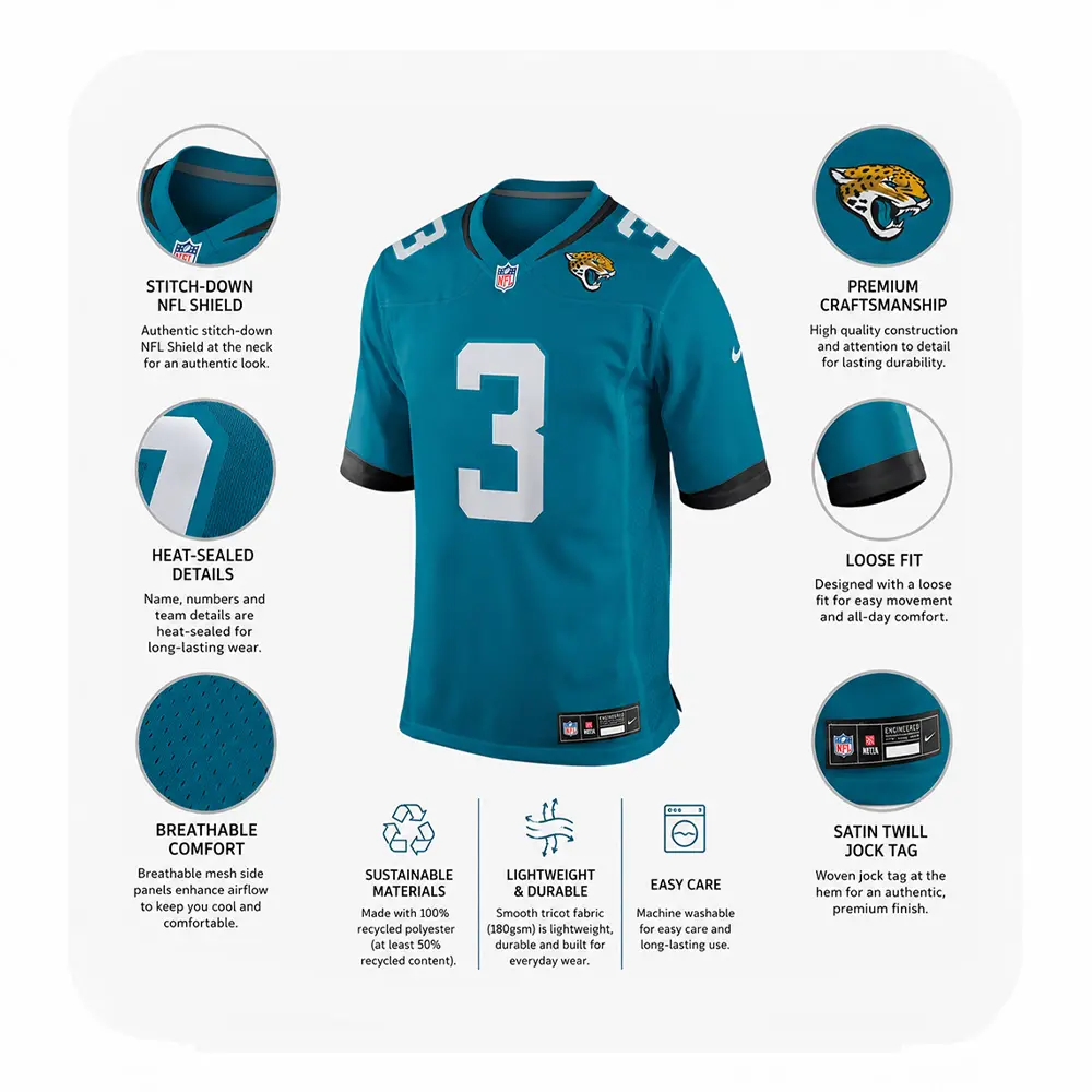 Details For Jakobi Meyers Jacksonville Jaguars Game Teal Jersey Details For Jakobi Meyers Jacksonville Jaguars Game Teal Jersey