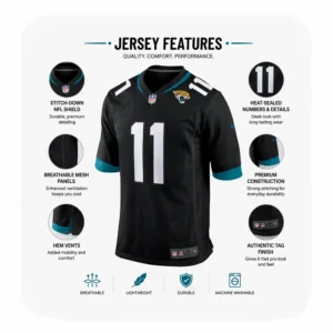 Details For Parker Washington Jacksonville Jaguars Black Game Jersey