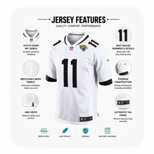 Details For Parker Washington Jacksonville Jaguars White Game Jersey