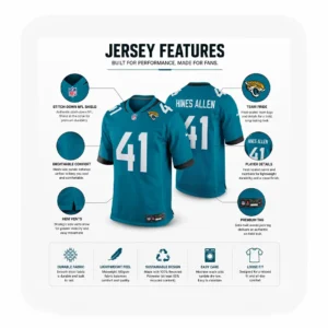 Details Josh Hines Allen Jacksonville Jaguars Game Teal Jersey