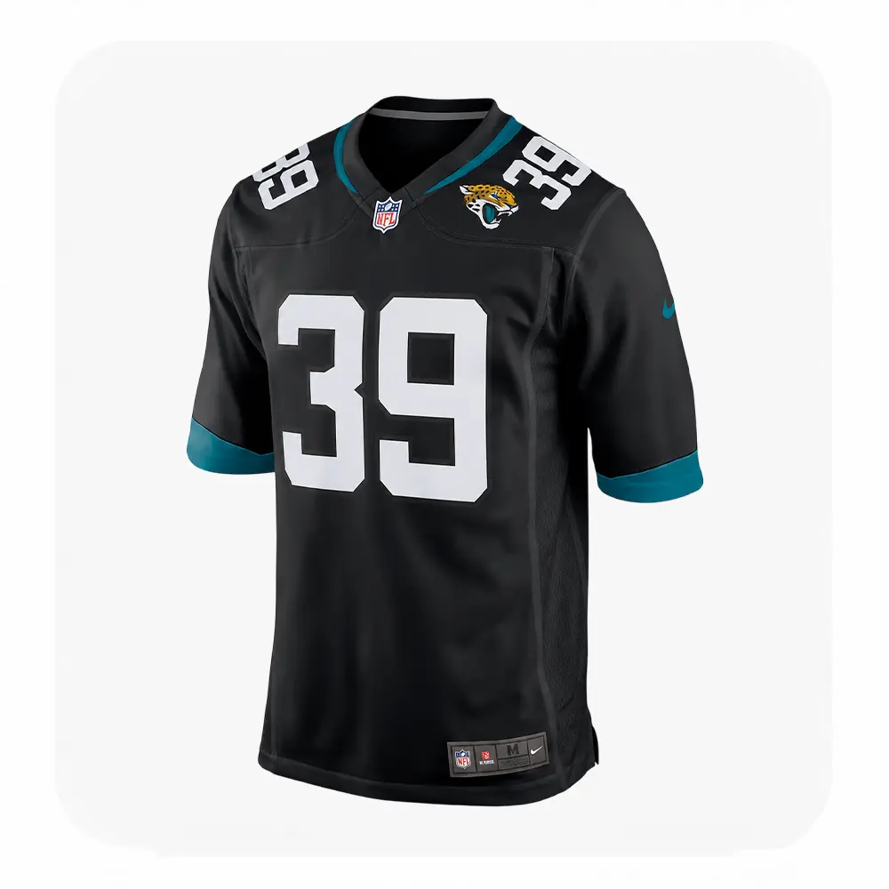 Front View For Cam Little Jacksonville Jaguars Black Game Jersey Front View For Cam Little Jacksonville Jaguars Black Game Jersey