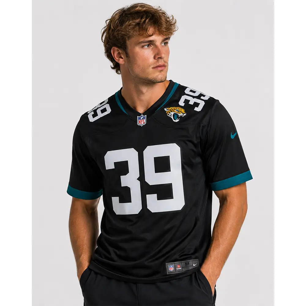 View For Cam Little Jacksonville Jaguars Black Game Jersey View For Cam Little Jacksonville Jaguars Black Game Jersey