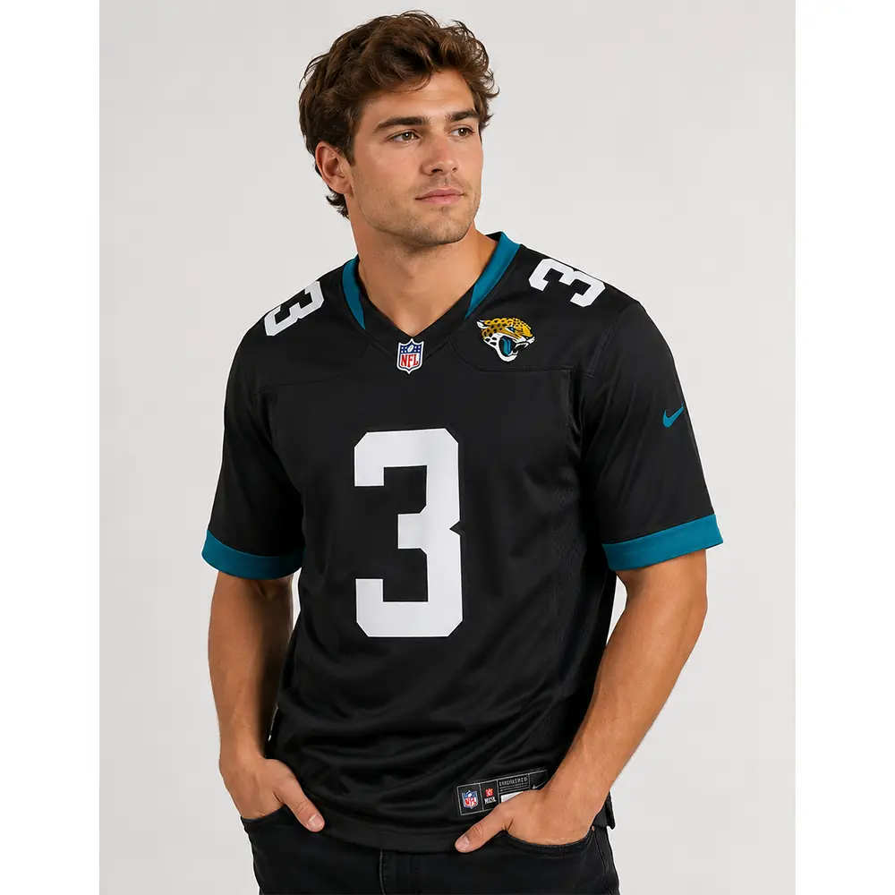 View For Jakobi Meyers Jacksonville Jaguars Black Game Jersey View For Jakobi Meyers Jacksonville Jaguars Black Game Jersey