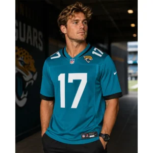 View For Joey Aguilar Jacksonville Jaguars Game Teal Jersey