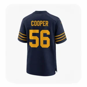Back View For Edgerrin Cooper Packers Navy Game Jersey