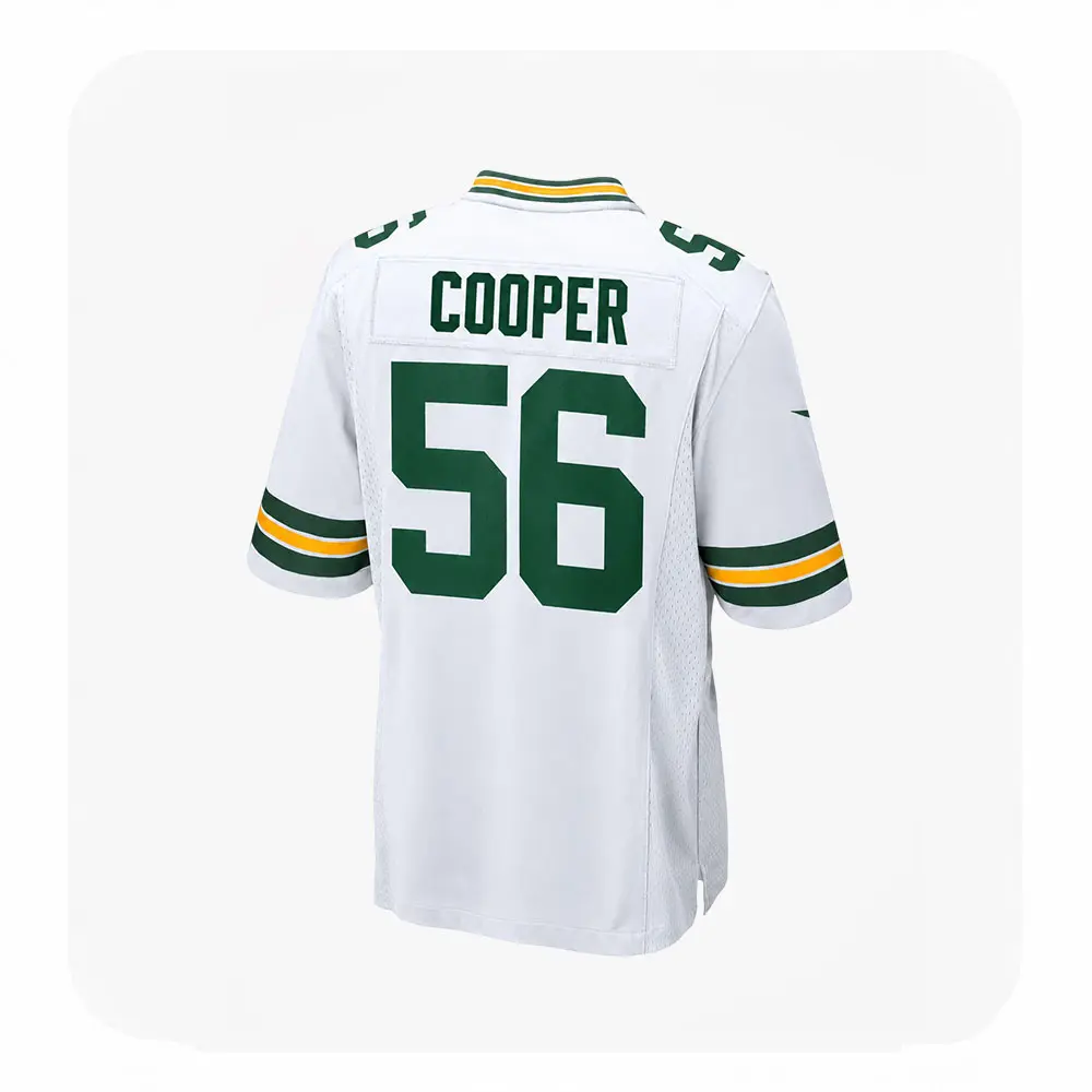 Back View For Edgerrin Cooper Packers White Game Jersey Back View For Edgerrin Cooper Packers White Game Jersey