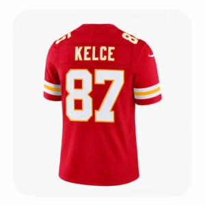Back View For Travis Kelce Chiefs Red Vapor Jersey