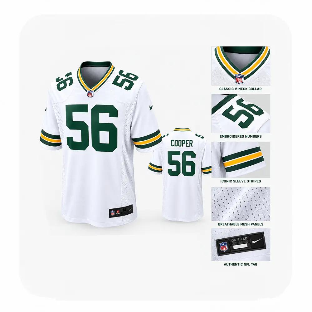 Details For Edgerrin Cooper Packers White Game Jersey Details For Edgerrin Cooper Packers White Game Jersey