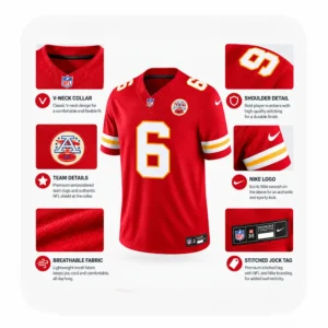 Details For Front View For Justin Fields Chiefs Red Vapor Jersey
