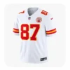 Front View For Travis Kelce Chiefs White Vapor Jersey