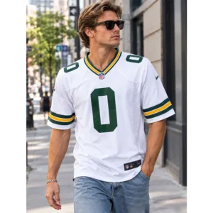 View For Matthew Golden Green bay Packers White Game Jersey
