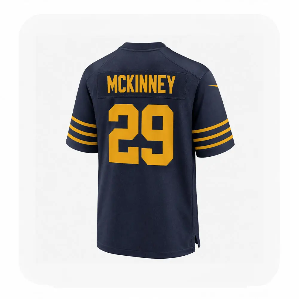Xavier Mckinney Green Bay Packers Navy Game Jersey - Nflpro Ball