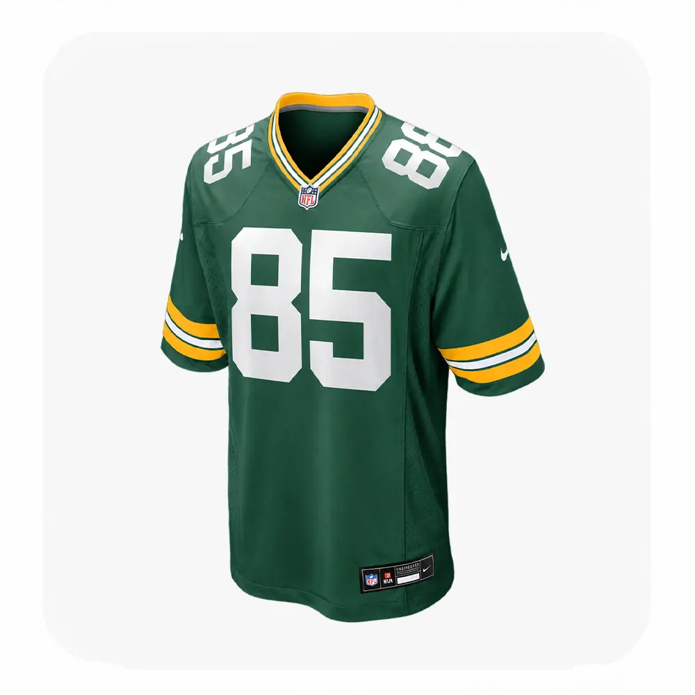 Front View For Tucker Kraft Green Bay Packers Green Game Jersey Front View For Tucker Kraft Green Bay Packers Green Game Jersey